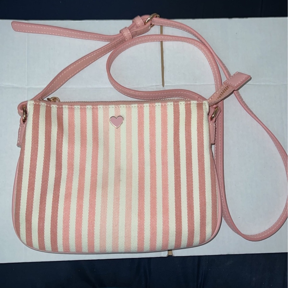 LC Lauren Conrad Crossbody in Pink Ombré Stripes